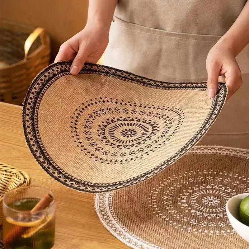Aube Bohème™ Set de table en fibres naturelles (Lot de 6) - komoemori